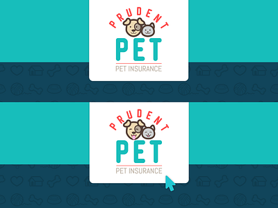 Prudent Pet Navigation Logo cat dog hover hover effect nav navigation navigation bar navigation design pet pet insurance ui uiux vector