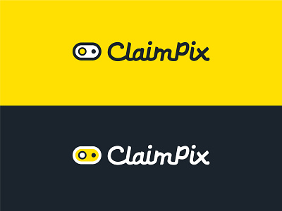 Claimpix Logo black claims insurance logo logo design vector vector art yellow