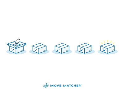 Move Matcher Error Box 404 box cute error icon illustration ui