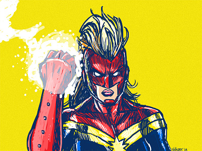 Fist of Captain Marvel captain marvel carol danvers fist hero mohawk ms marvel suit superhero superheroine