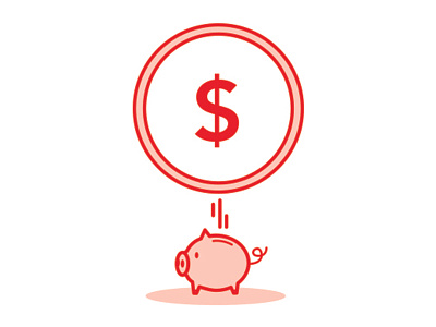 Piggybank Illustration icon line art piggy bank