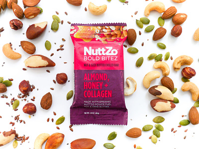 NuttZo Bold BiteZ Snack Bar Design branding design package design packaging