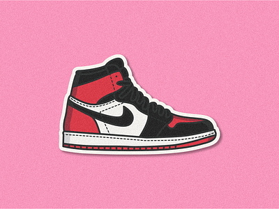 Air Jordan 1 air jordan branding design flat graphic design illustration illustrator jordan minimal sneakers stickers