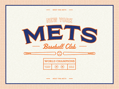 Meet the Mets, Meet the Mets... baseball branding branding design design graphic design illustration lettering lgm mets mlb