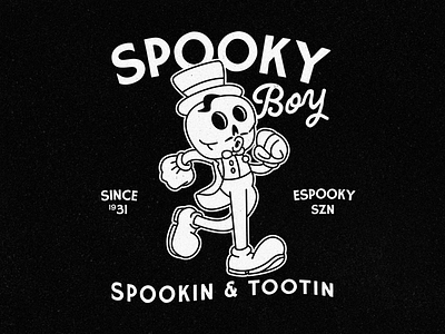 Spooky Boy Szn ☠️ branding branding design cab calloway design graphic design halloween illustration lockup logo skelton skull spooky