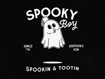 It’s a spooky ghosty boy 👻 branding design ghost graphic design halloween horror illustration lockup scary spooky typography