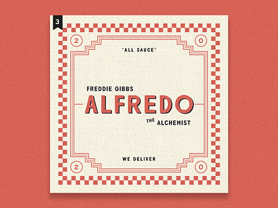 no.3: Alfredo album album art alfredocreates branding branding design design flat freddie gibbs graphic design illustration minimal typography