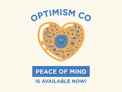 Optimism Co. branding branding design design flat graphic design happy illustration lockup optimism