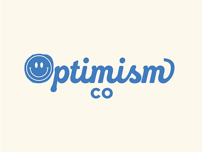 Optimism Co. branding design flat graphic design happy illustration illustrator logo optimism typography