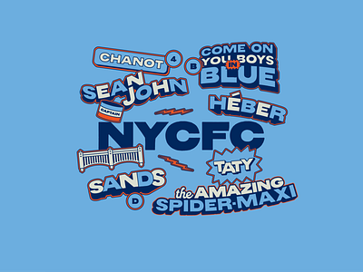 City ‘til I die! blue branding design futbol graphic design illustration illustrator mls new york city football club nyc nycfc soccer sticker typography