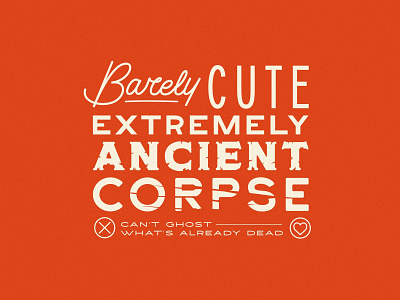 Barely Cute Extremely Ancient Corpse branding dead design flat ghost graphic design halloween illustration illustrator spooky tinder