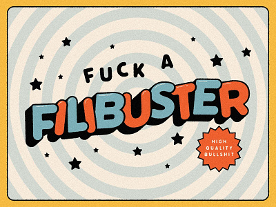 F*ck-A-Filibuster branding design filibuster flat graphic design illustration illustrator puff vintage vote