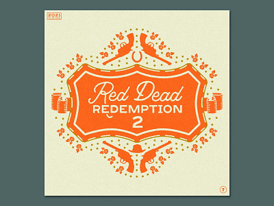 7 | TIME FLIES | Red Dead Redemption 2 2021 gone by 2021 in review arthur morgan branding design flat graphic design illustration illustrator john marston rdr2 red dead video games western