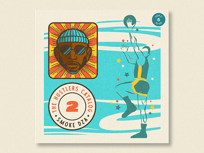 The Hustlers Catalog 2 album album of the year branding design flat graphic design hip hop hustler illustration illustrator smoke dza underground