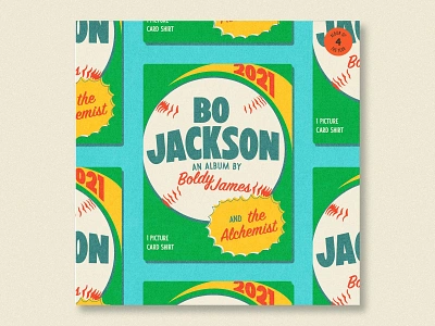 Bo Jackson album album of the year baseball bo jackson bo knows boldy james branding design flat graphic design hip hop illustration illustrator the alchemist