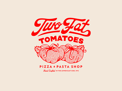 Two Fat Tomatoes | Pizza and Pasta Shop branding branding design design flat graphic design identity illustration illustrator pasta restaurant