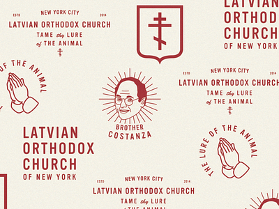 The Latvian Orthodox Church branding costanza design festivus flat illustration illustrator latvian orthodox church logo minimal seinfeld type typography vector