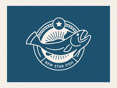 New Star Fish Market Logo branding branding design design fish fish market flat graphic design icon illustration illustrator logo minimal new star nyc