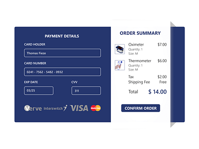 Ui Design | Credit Card Checkout Page adobe banking blue credit card checkout creditcard dailyui design designs dribbble figma figma design figmadesign fintech interswitch mastercard trend ui ux verve visa