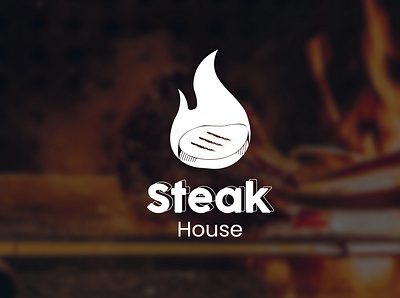 Logo Design | Steak House adobe adobe illustrator art best logo daily dailylogochallenge design designs fire flame flame logo flat illustration logo meat steak steakhouse trend