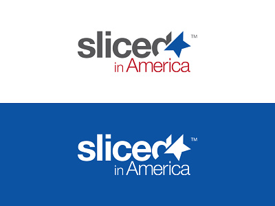 Sliced in America Logo america american brand design branding clean geometric illustrator logo patriotic sliced typography