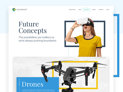 Future Concepts clean design geometric innovation shapes team ui ux web web design