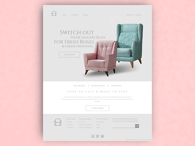 Chairs and Layers Fictional Home Page Concept