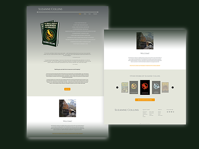 Suzanne Collins Landing Page Concept book website case study home page homepage photoshop uidesign uxdesign webdesign website