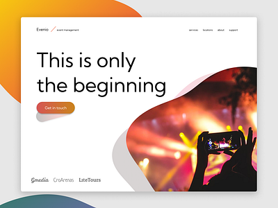 Evenio | Fictional Landing Page Concept