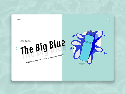 The Big Blue Fictional Landing Page Concept design home page illustration landing page logo procreate ui uidesign ux uxdesign water water bottle webdesign website