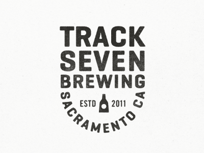 Track 7 Brewing beer brewing lockup t shirt type