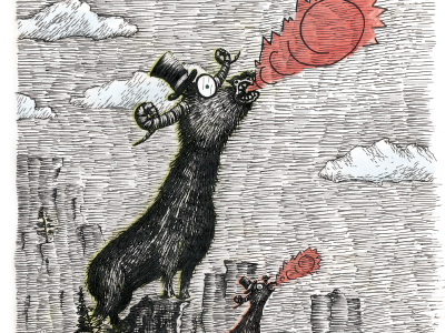 The Monster Project goat halloween illustration ink monster pen