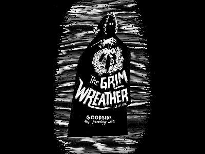 The Grim Wreather beer bow christmas grim reaper holidays illustration ipa wreath
