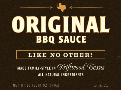 BBQ Sauce bbq packaging texas typography