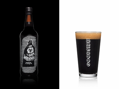 Grim Wreather Black IPA by Goodside Brewery beer dark grim reaper holiday illustration packaging wreath