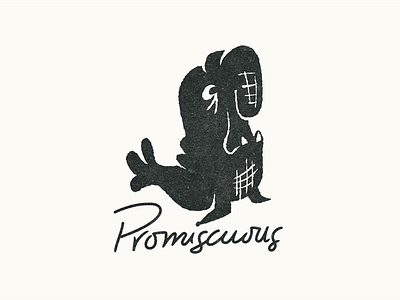 Promiscuous Seal elephant illustration logo script seal