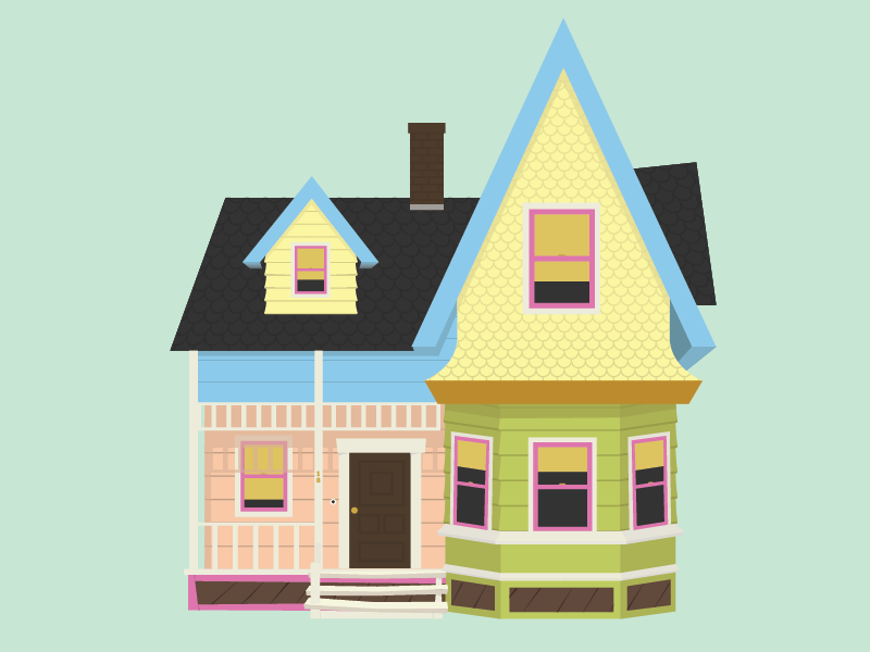 Pixar's Up House by Jarrod Joachim on Dribbble