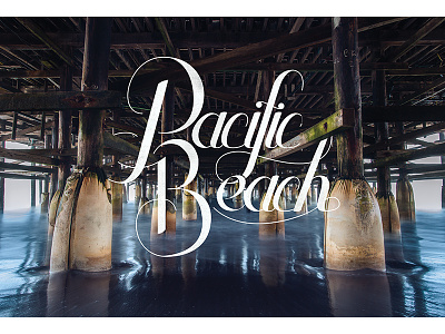 Pacific Beach beach ca ocean photography san diego script type