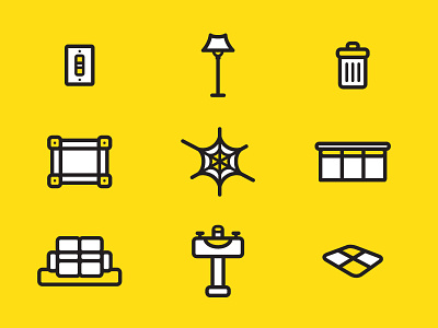 Busy Bee Housecleaning Icon Set appliances bee brand branding cleaning design house cleaning icon icons identity set yellow