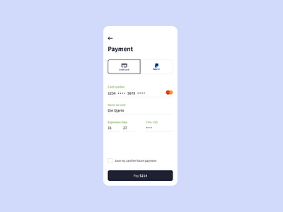 Daily UI #002 / Credit Card Checkout dailyui design payment ui ux