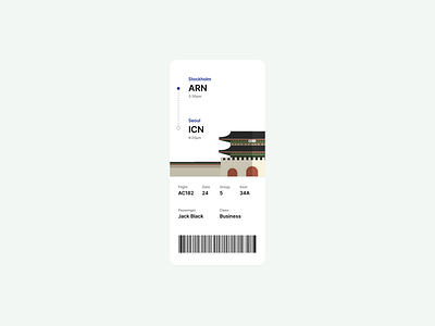 Daily UI #024 / Boarding Pass