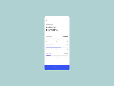 Daily UI #036 / EMI Calculator app calculator dailyui design emi ui ux