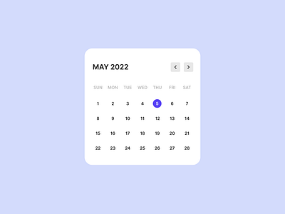 Daily UI #038 / Calendar