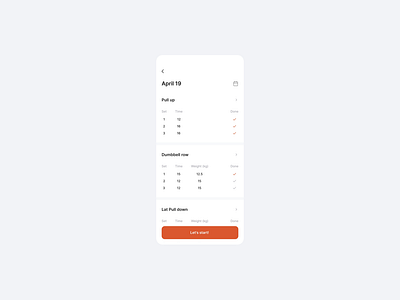Daily UI #041 / Workout Tracker