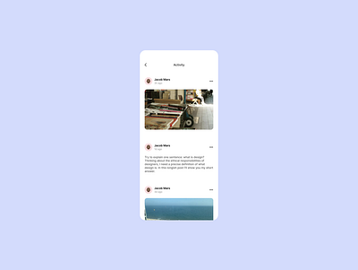 Daily UI #047 / Activity Feed activity activity feed app dailyui design feed ui ux