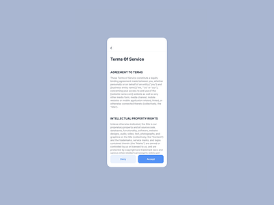 Daily UI #089 / Terms Of Service