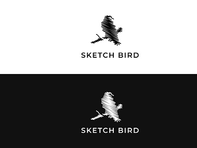 sketch bird logo design