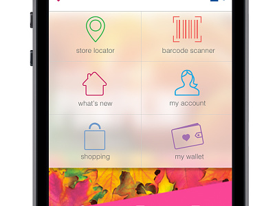 Mobile Nav application e commerce icons menu mobile navigation profile