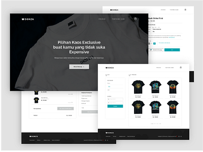 Moonza - T-shirt sales marketplace ecommerce fashion fashion store graphic design landing page marketplace shop shopping store t shirt website website website design