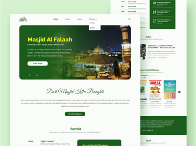 Al Falaah Mosque - Web Landing Page landing page mosque page ui ux website